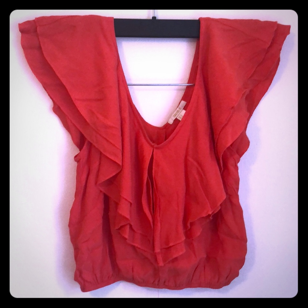 🔴Red crop top blouse🔴